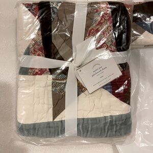 New Pottery Barn Patchwork Star Euro Sham, 26” #1